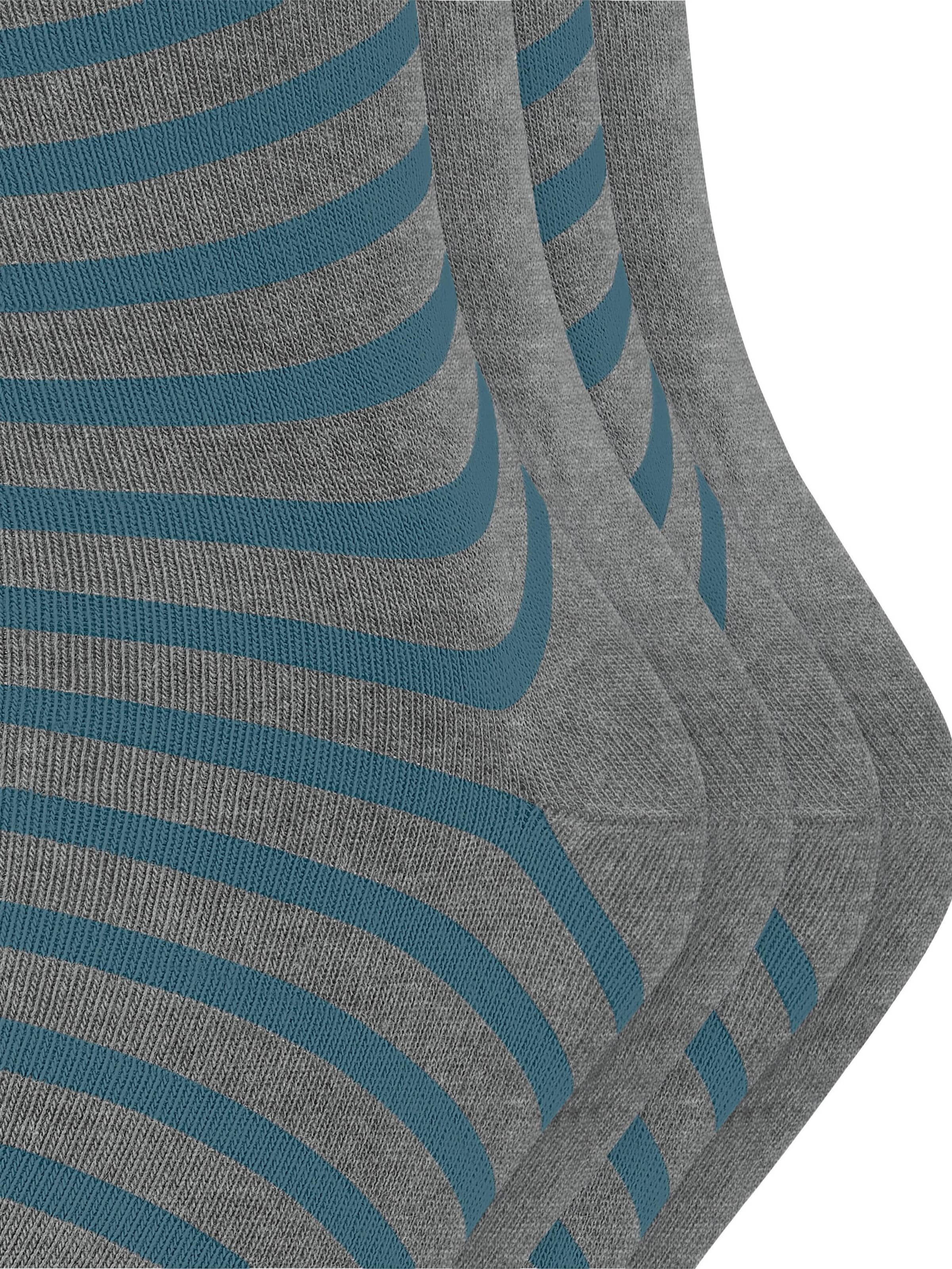 ESPRIT Socken 'Fine Stripe 4-Pack'‌‌ in Grau: Vorderseite