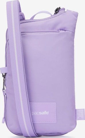 Borsa a tracolla di Pacsafe in lilla: frontale