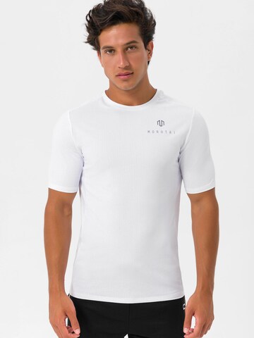 MOROTAI Performance Shirt 'ENGINEERING' in White