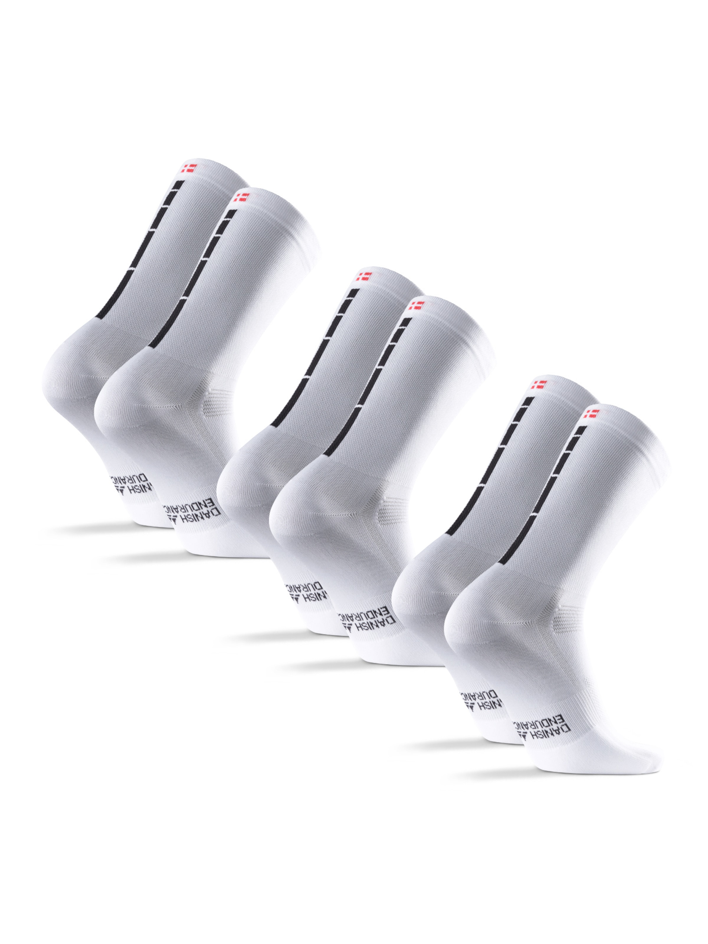 DANISH ENDURANCE Socken 'Aero Cycling Crew' in Weiß