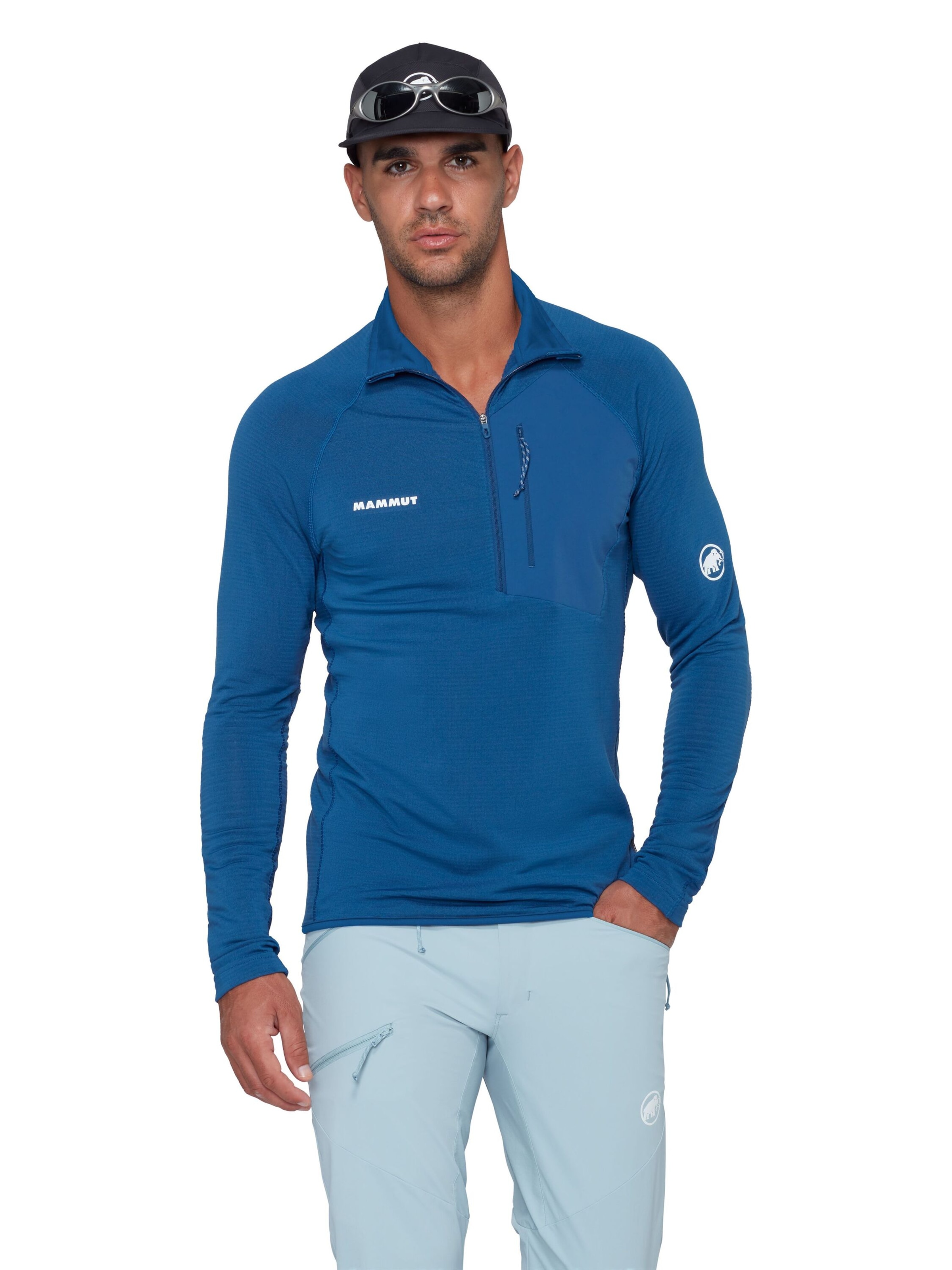 MAMMUT Athletic Sweater 'AENERGY' in Blue: front