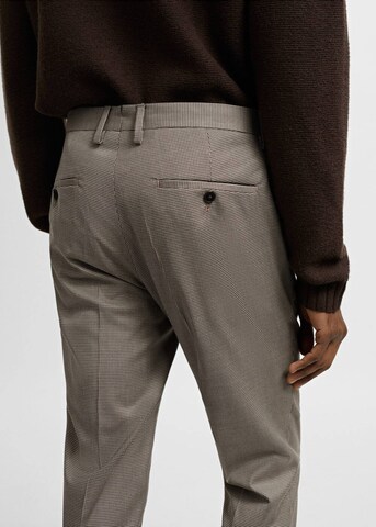 MANGO MAN Regular Pants 'Paris' in Brown