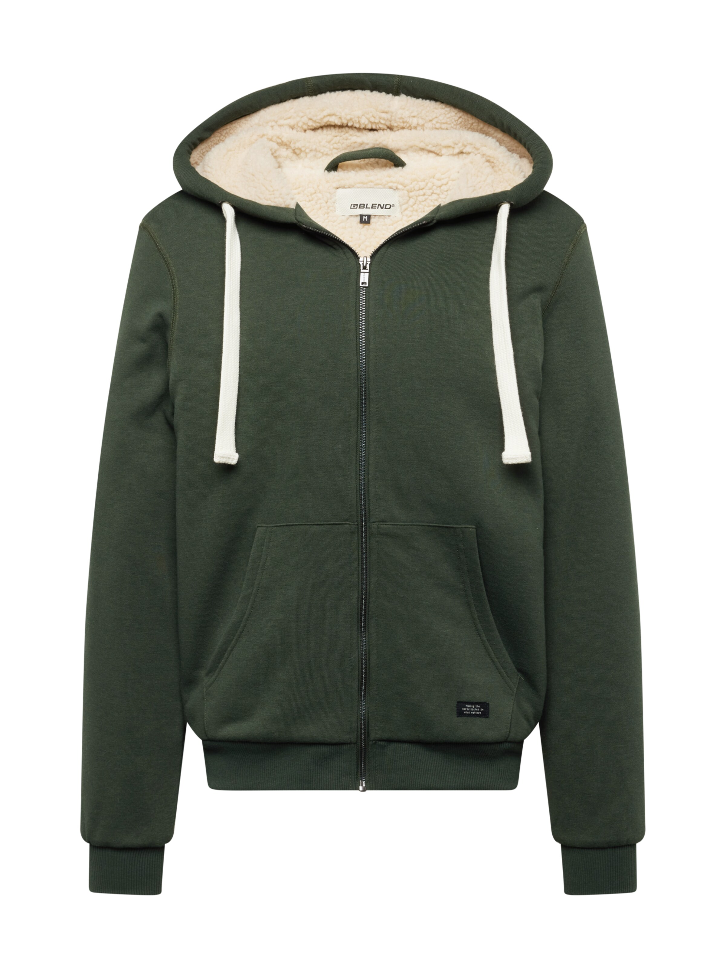 BLEND Sweatjacke in Grün: Vorderseite