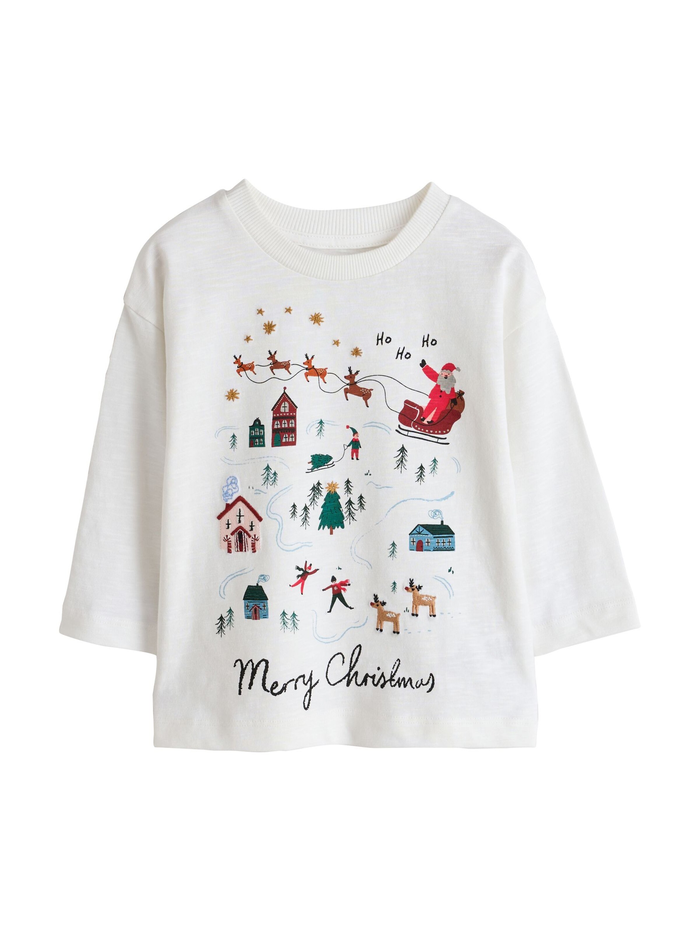 T-Shirt Next en blanc : devant