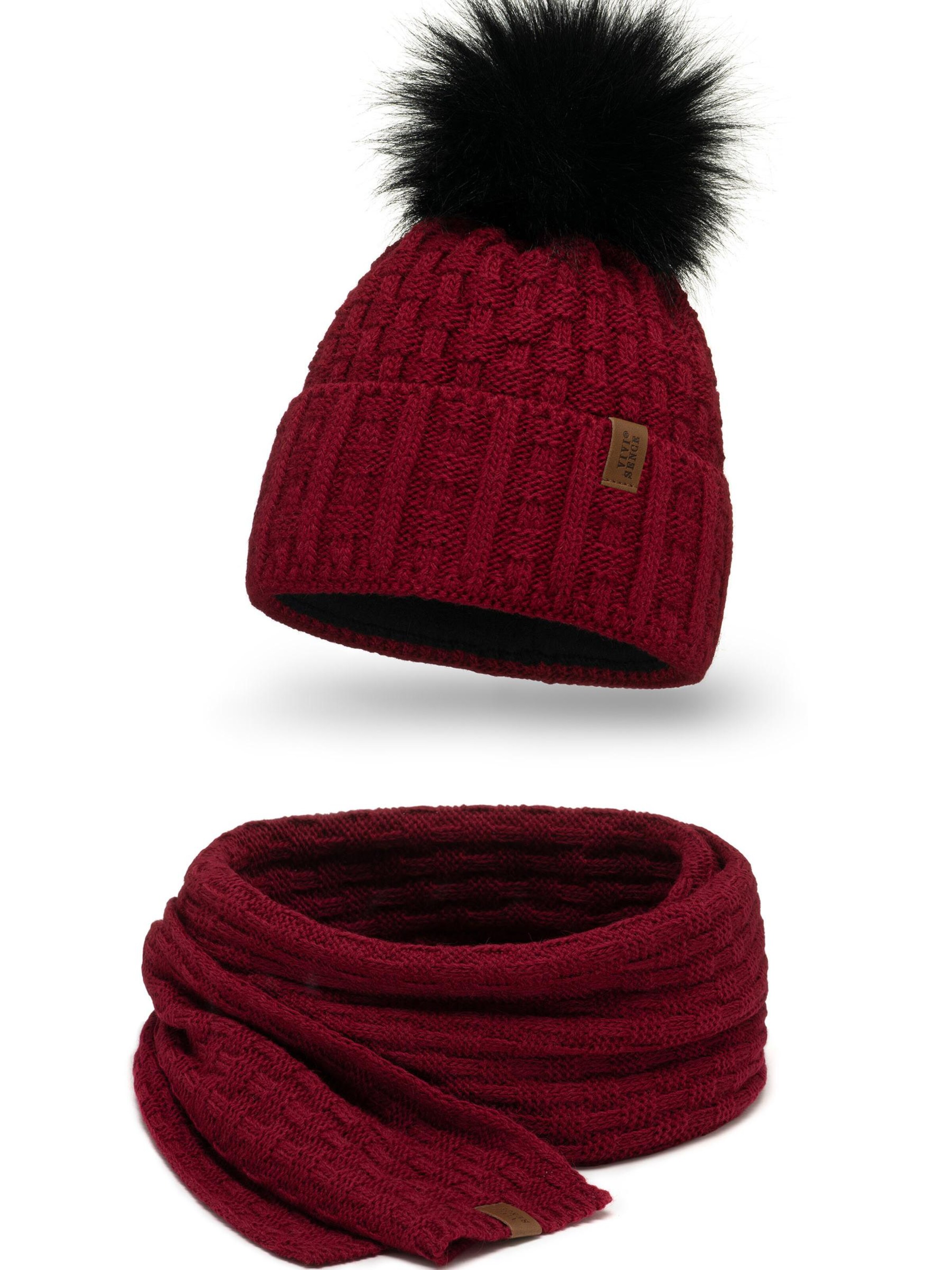 Vivisence Mütze '7015 Set'‌‌‌‌‌‌‌ in burgunder, Produktansicht
