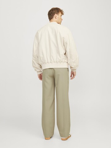 JACK & JONES Wide leg Bandplooibroek in Grijs