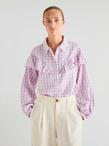 Scalpers Bluse in Lila: Vorderseite