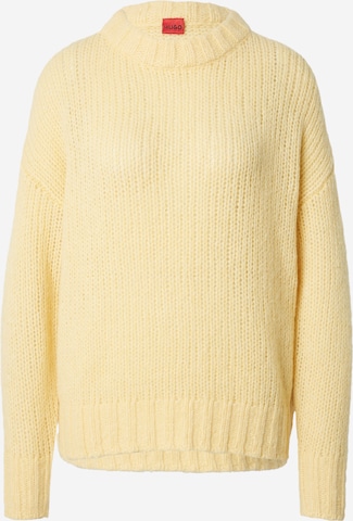 HUGO Red Sweater 'Sloos' in Yellow: front