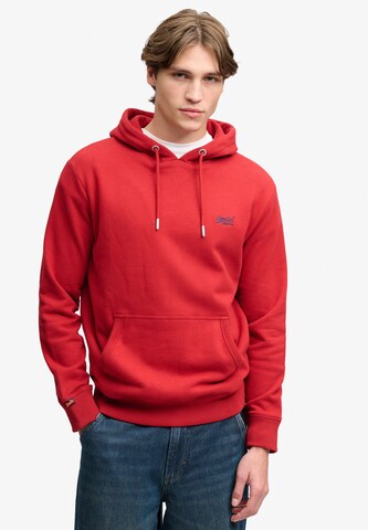 Superdry & Co Mikina 'ESSENTIAL' – červená: přední strana
