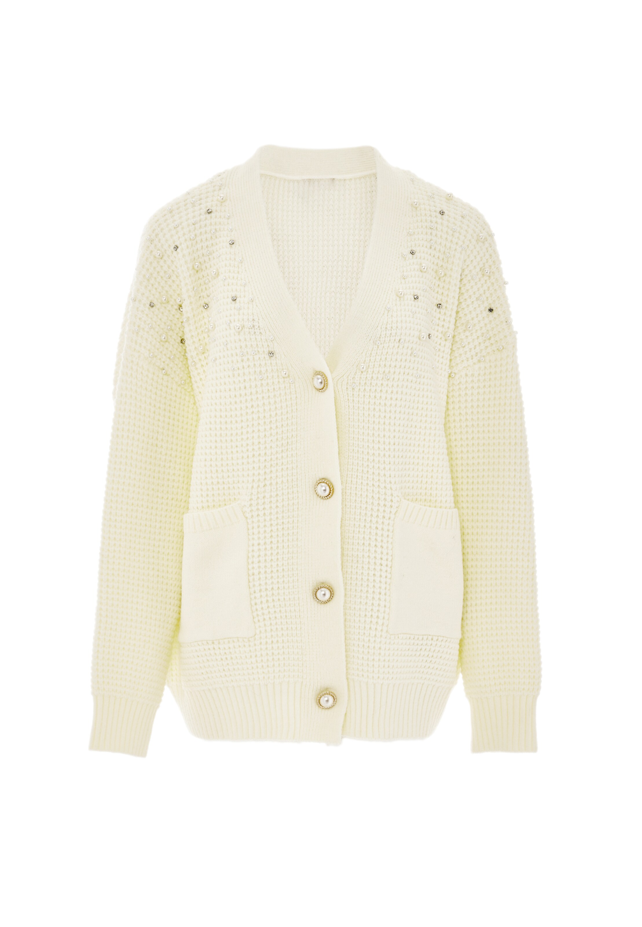 caissa - Casaco de malha em branco: frente