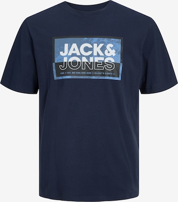 JACK & JONES Majica 'LOGAN' | modra barva: sprednja stran