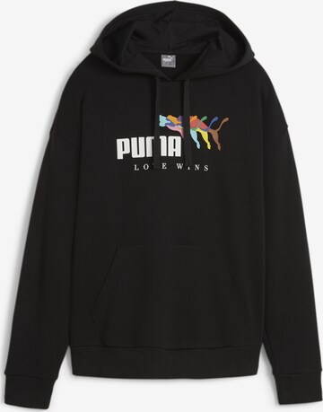 PUMA Athletic Sweater in Black: front