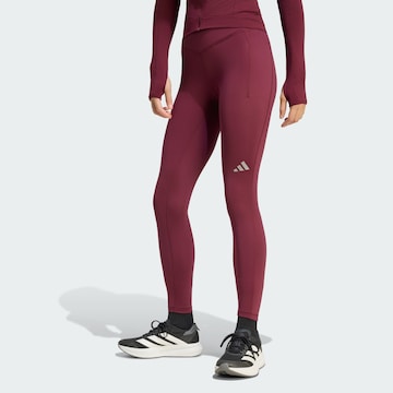 ADIDAS PERFORMANCE Skinny Sportovní kalhoty 'Adi365' – červená: přední strana