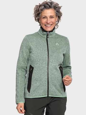 Schöffel Athletic fleece jacket 'Yew' in Green: front