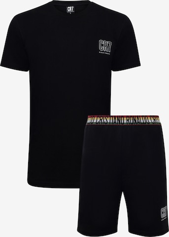 CR7 - Cristiano Ronaldo Short Pajamas 'World Cup Edition' in Black: front