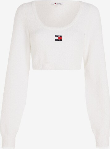 Tommy Jeans Sweater in White: front