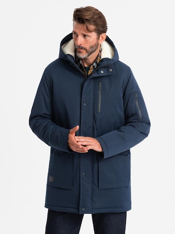 Ombre Winterparka 'OM-JALJ-0181' in Blauw: voorkant