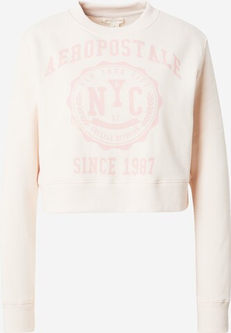 Sweat-shirt AÉROPOSTALE en beige : devant