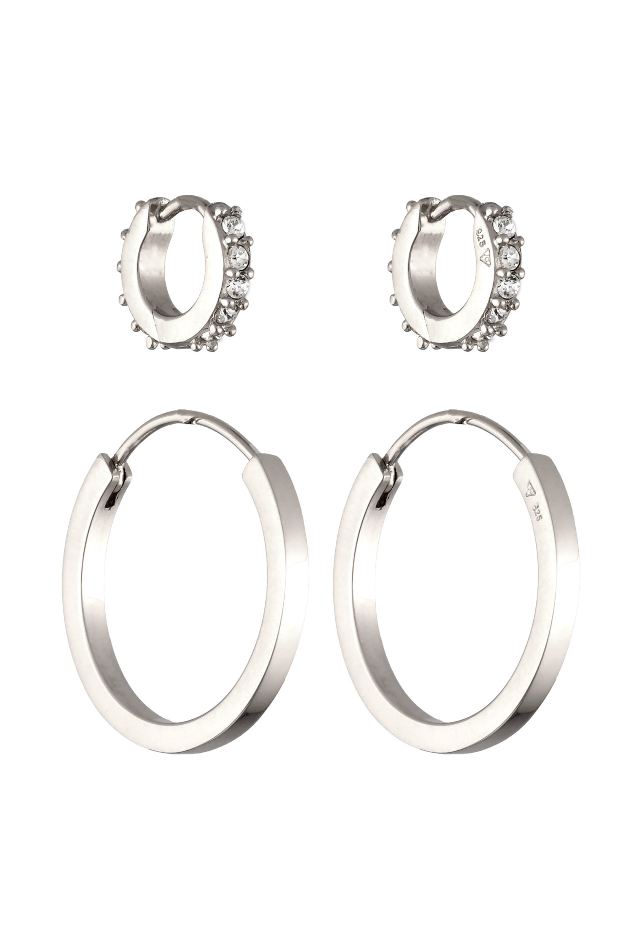 Parure de bijoux 'Creolen-Set' ELLI en argent