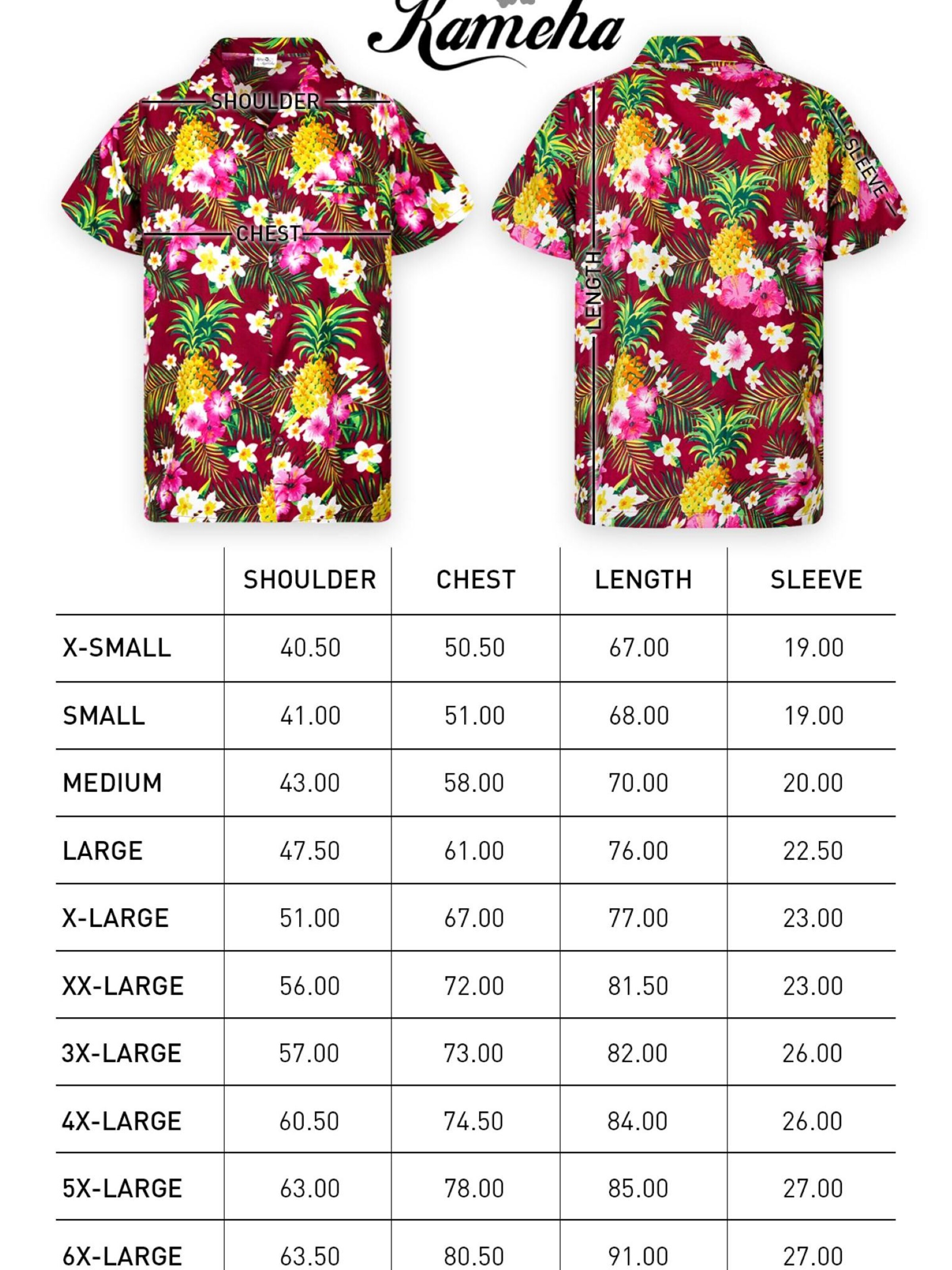 King Kameha Shirt 'Pineapple Flowers'‌‌‌ in Rot