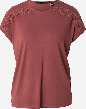 VERO MODA Majica 'VMGINA' | rdeča barva: sprednja stran