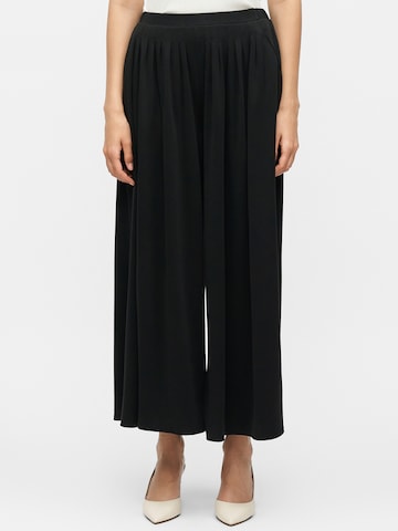 MM by Max Mara Wide leg Pleat-Front Pants 'CICALA' in Black: front