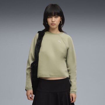 PUMA Sports sweatshirt 'Evostripe' in Green: front