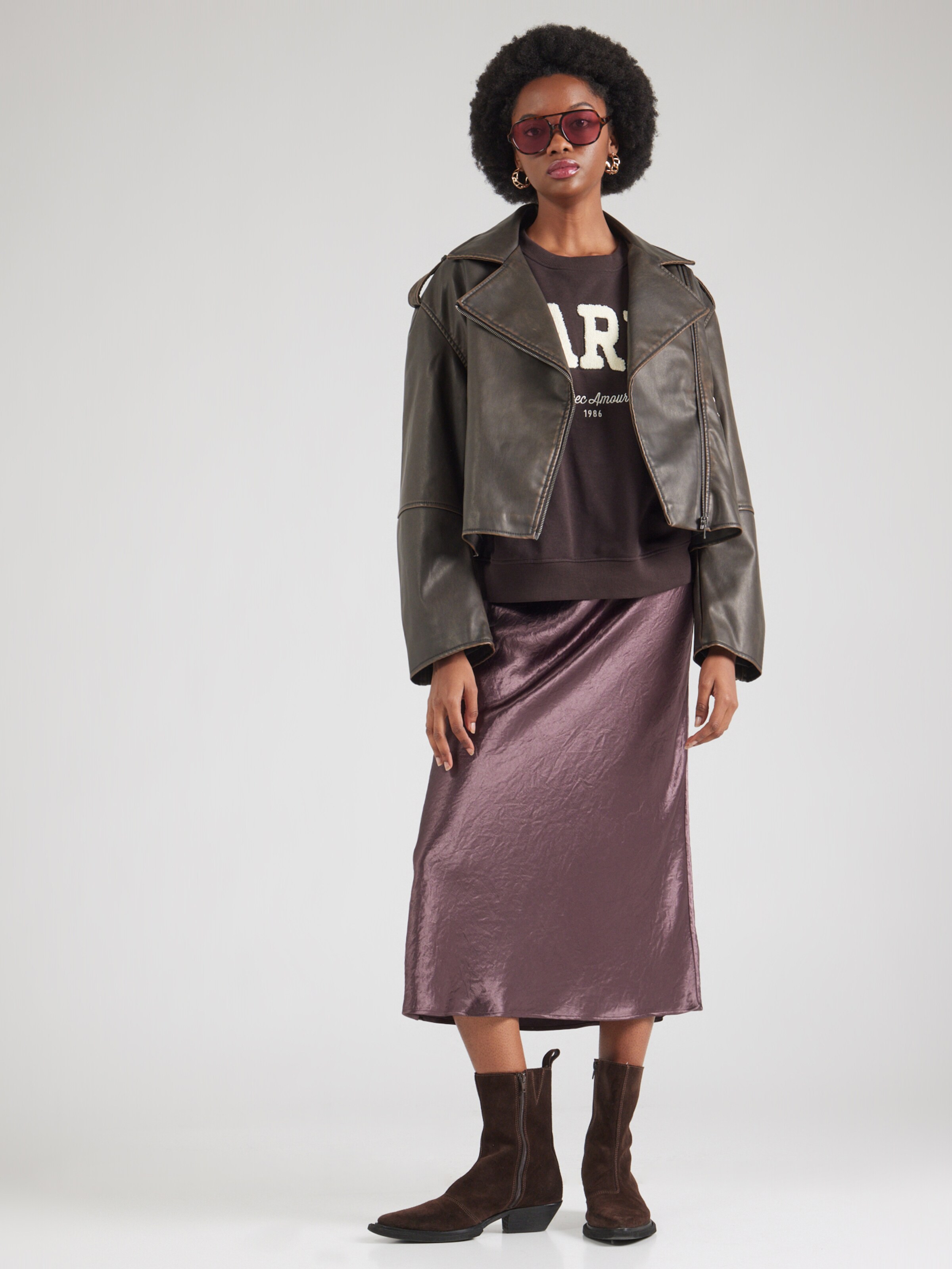 MM by Max Mara Skirt 'Alessio' in Burgundy | ABOUT YOU