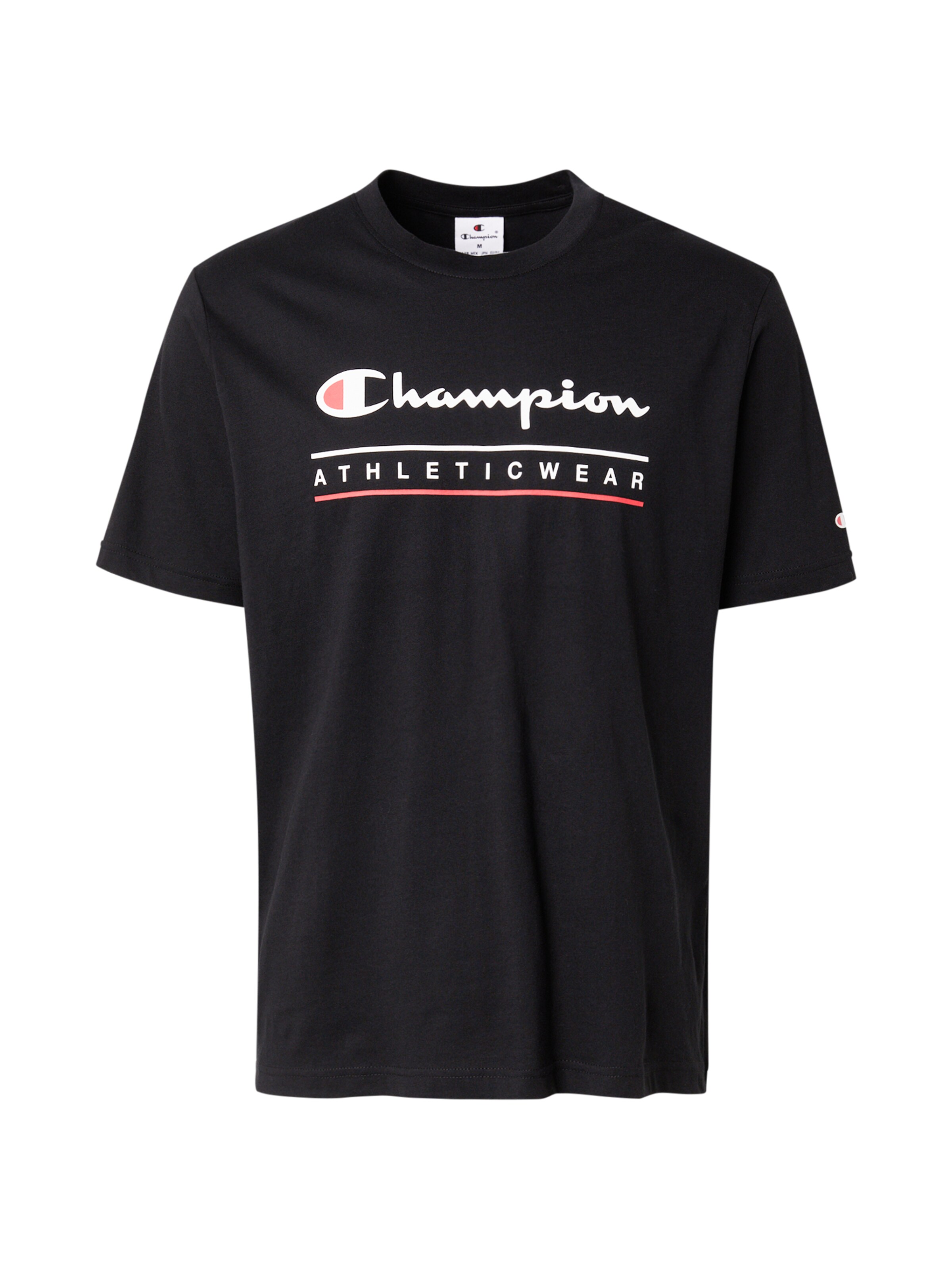 Champion Authentic Athletic Apparel Тениска в черно: отпред