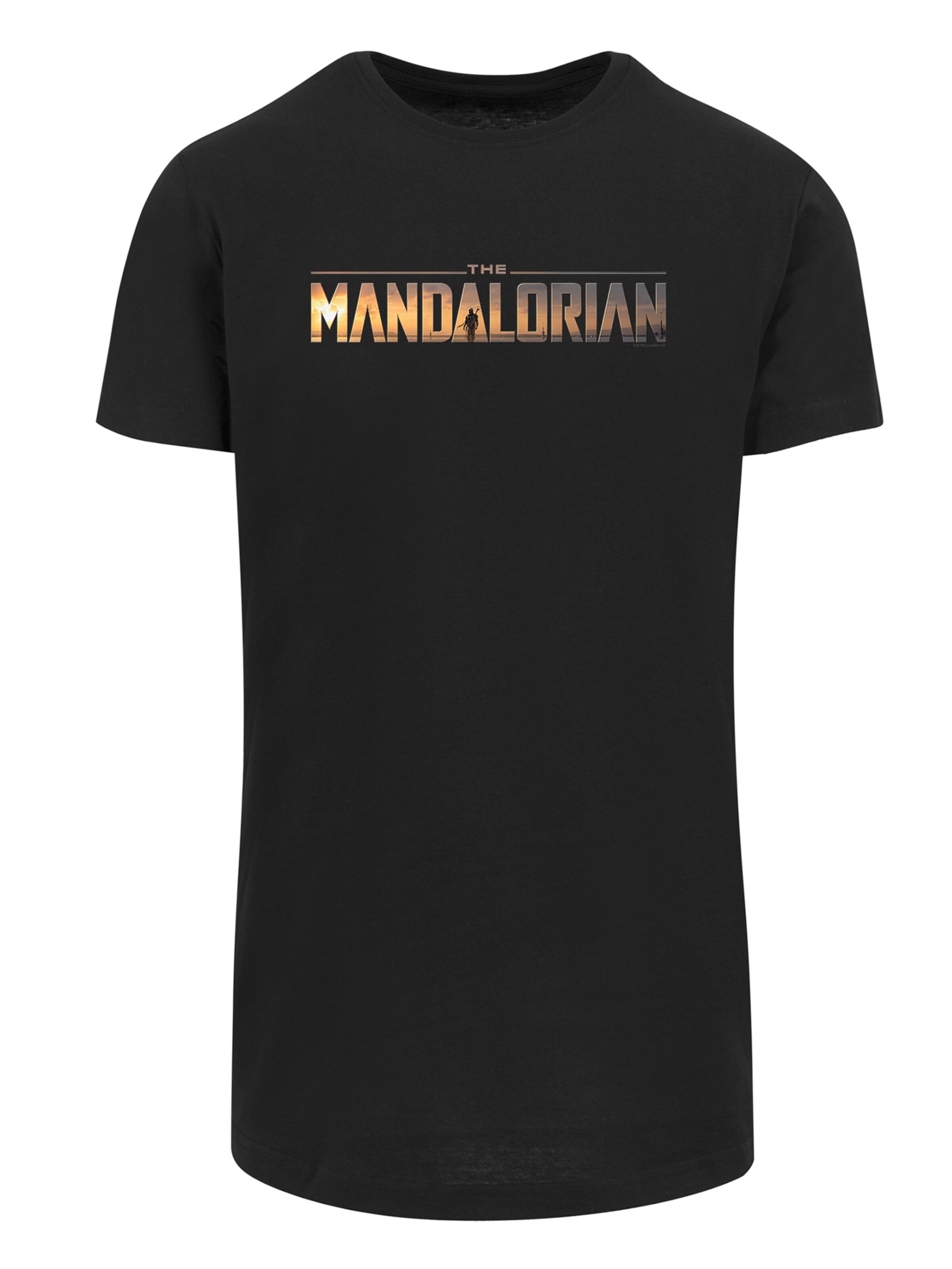 T-Shirt 'Star Wars The Mandalorian' F4NT4STIC en noir : devant
