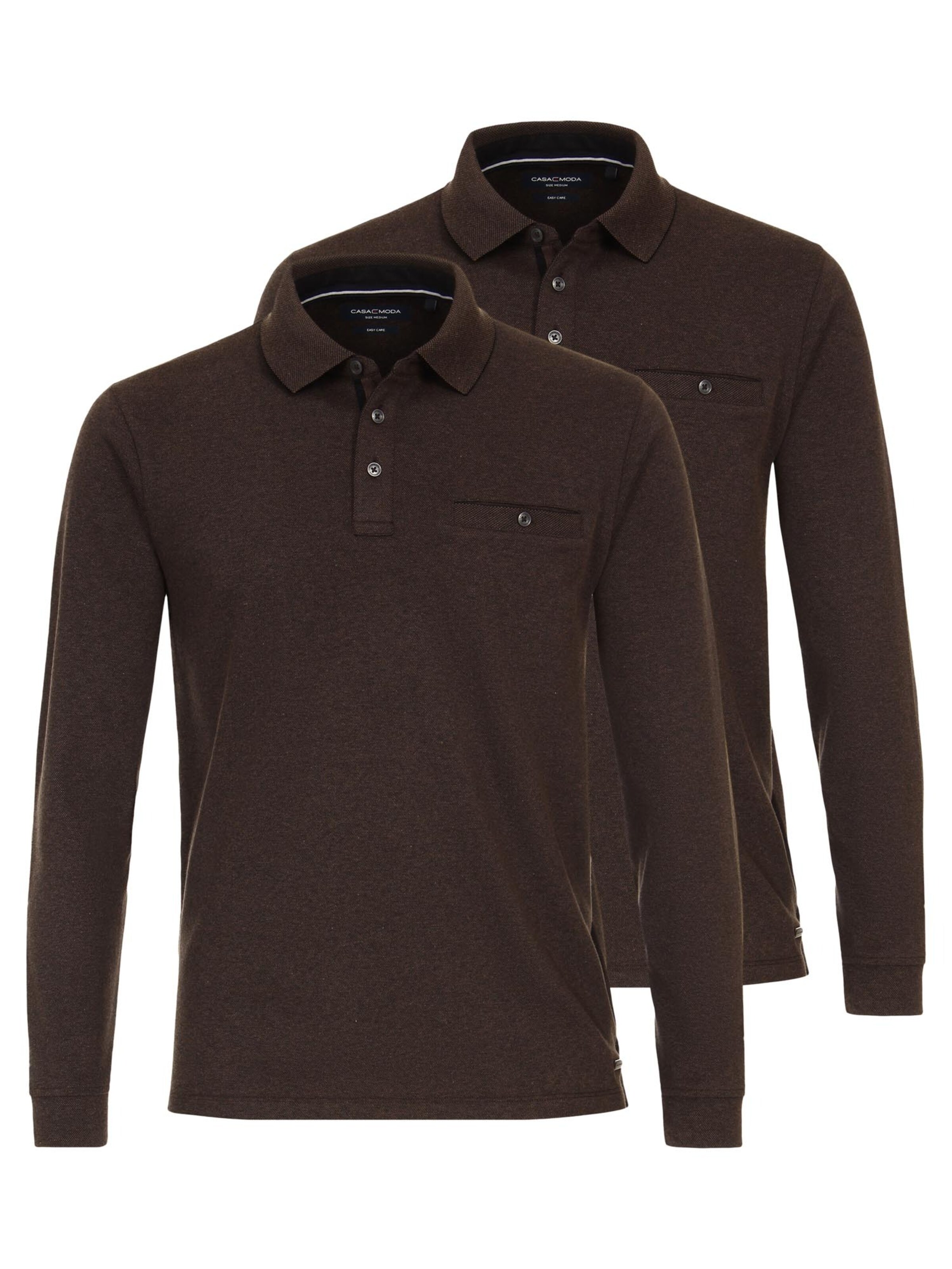 CASAMODA Shirt 'Basic' in Brown: front