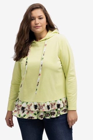 Sweat-shirt Ulla Popken en jaune : devant