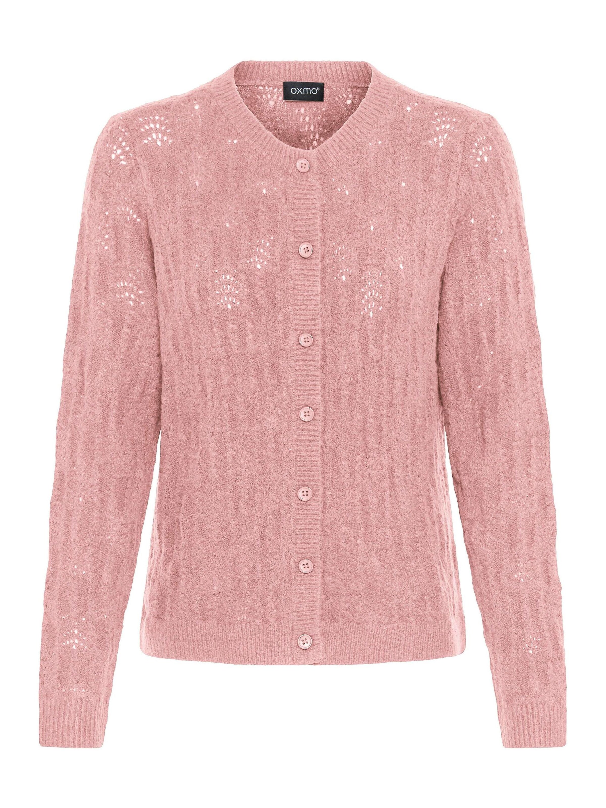 Oxmo Knit cardigan 'Sinva' in Pink: front