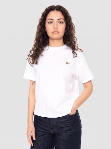 DICKIES Shirts 'OAKPORT BOXY SS TEE' i hvid: forside
