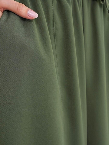 MixRay - Folgado Calças em verde