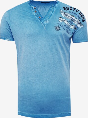 Rusty Neal Shirt in Blauw: voorkant