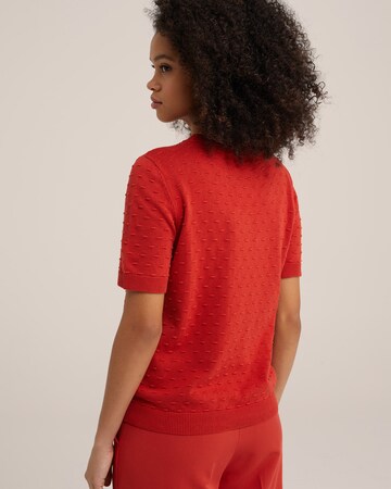 WE Fashion Пуловер в червено