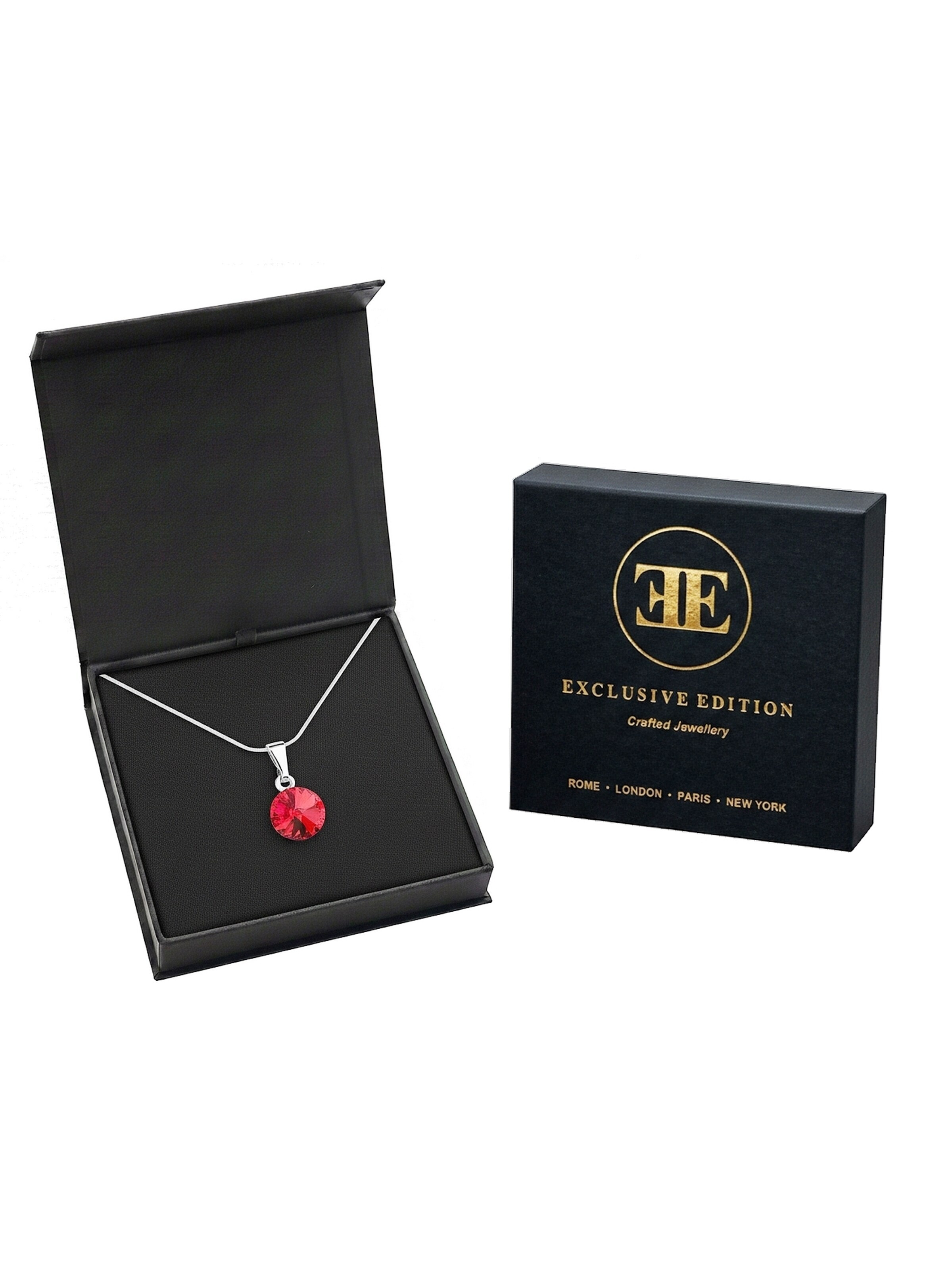 EXCLUSIVE EDITION Řetízek 'Rivoli adorned with Swarovski crystals' – červená