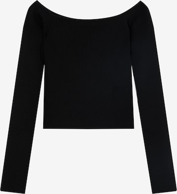 Pull-over Pull&Bear en noir : devant