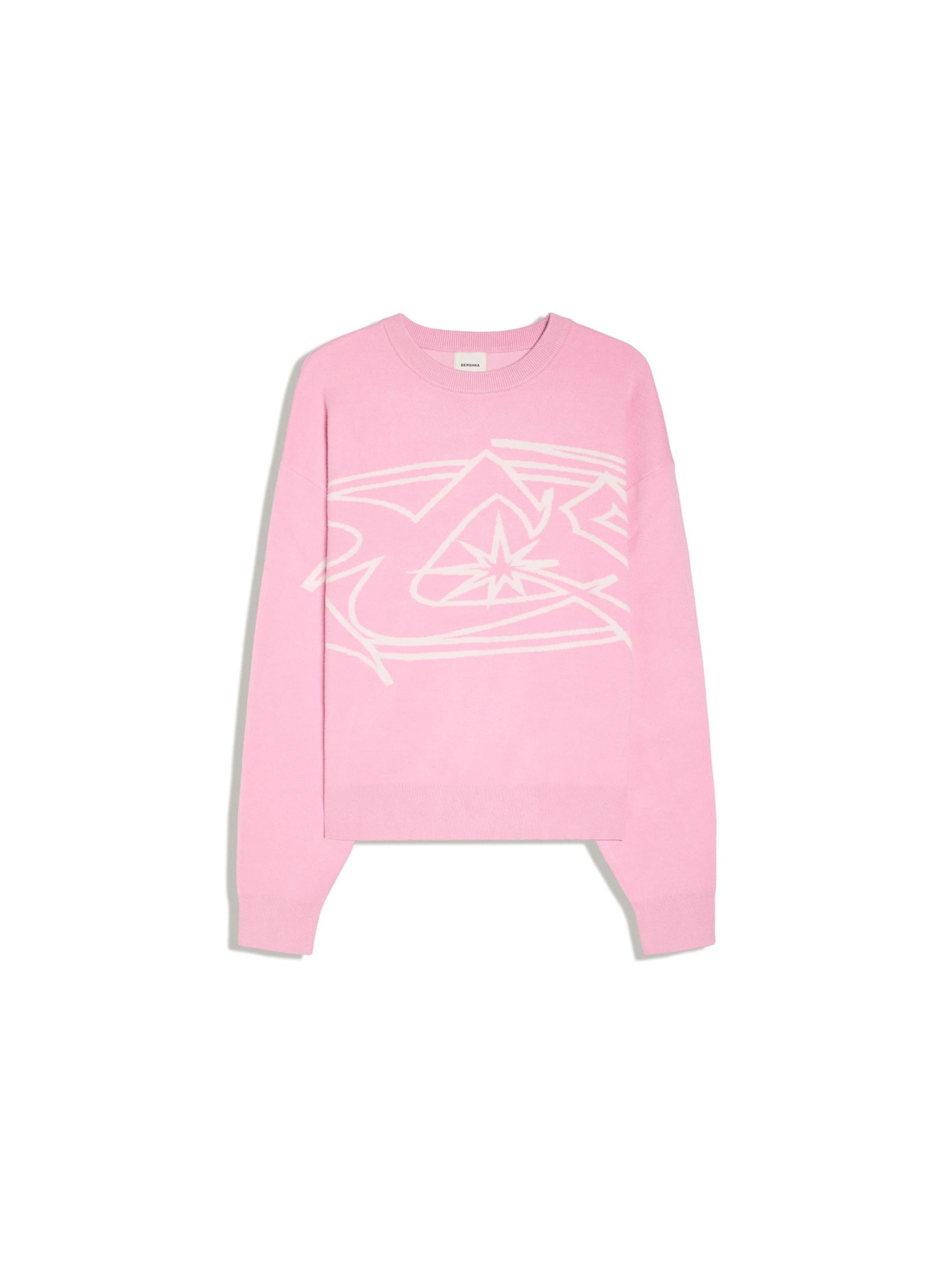 Bershka Svetr – pink: přední strana