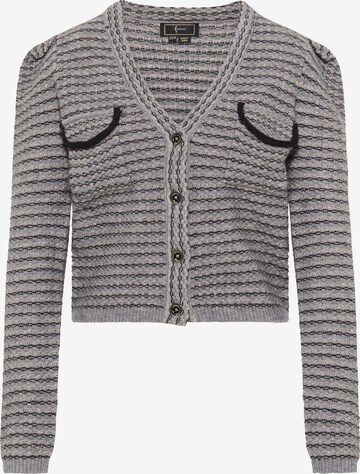 faina Knit Cardigan in Grey: front