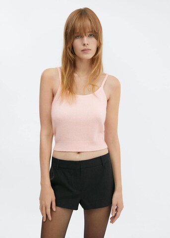 MANGO Knitted Top 'Bica' in Pink: front