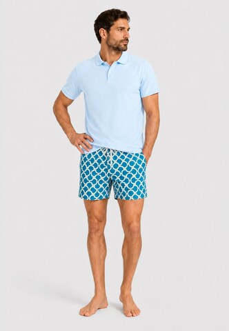 Gassa d'Amante Badeshorts & Polo-Shirt 'Amalfi' in Blau