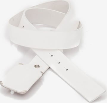 CIPO & BAXX Sportlicher Gürtel aus echtem Leder in Weiß: front