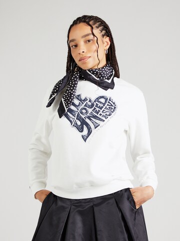 Key Largo Sweatshirt 'Need' in Weiß: predná strana