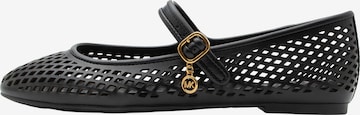 juoda MICHAEL Michael Kors Balerinos su dirželiais 'NELLIE': priekis