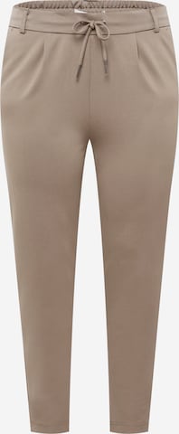 ONLY Curve Pleat-Front Pants 'POPTRASH' in Grey: front