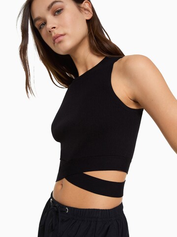 Bershka Knitted top in Black