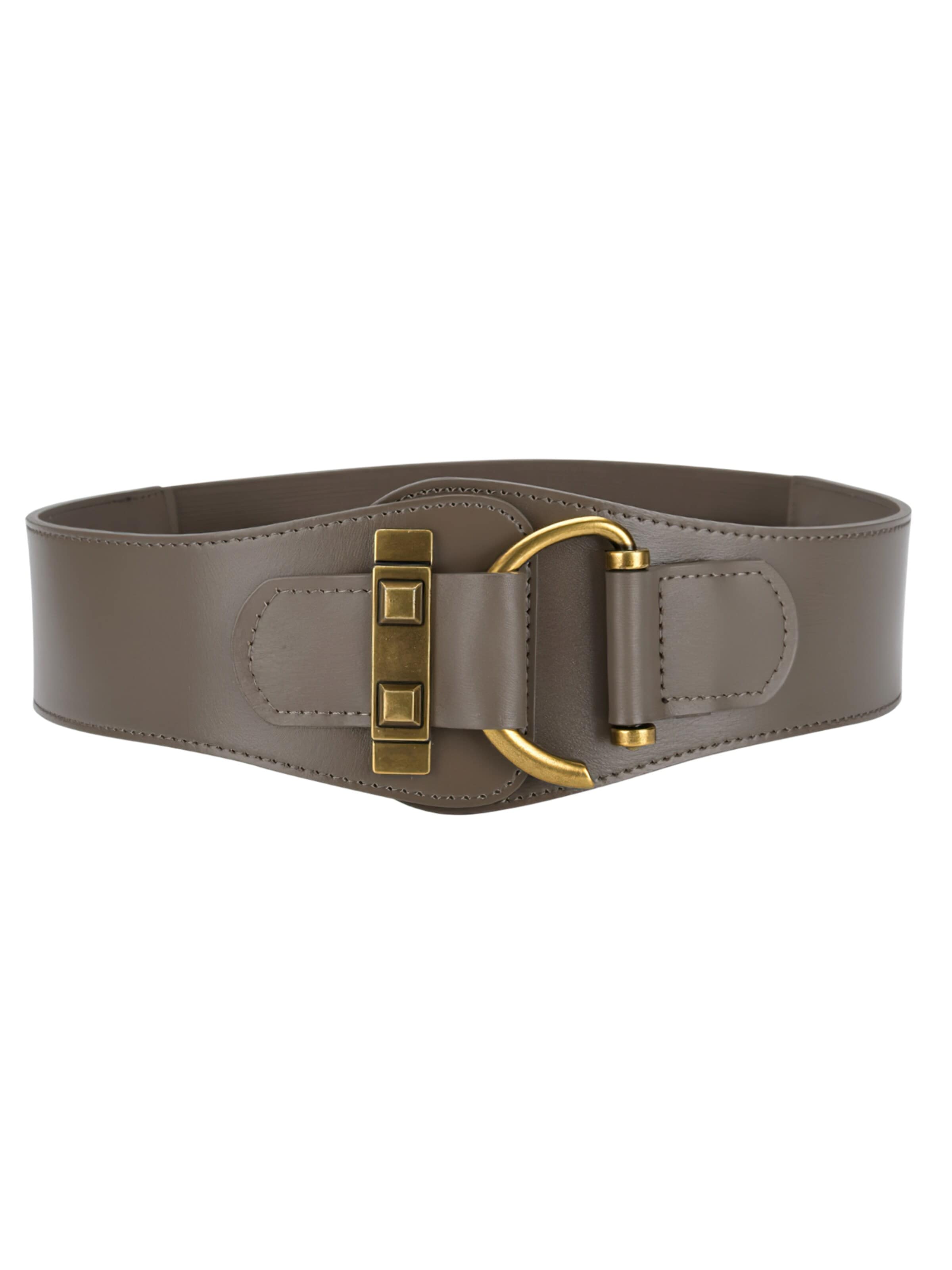 Magicshe Belt 'Breiter Taillengürtel Leder Elastisch' in Grey: front