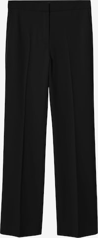 Regular Pantalon à plis MANGO en noir : devant